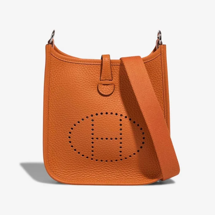 High-End Hermès Inspired Evelyne 16 Taurillon Clemence Orange PHW - Direct Luxury Fashion