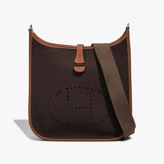 High-End Hermès Inspired Evelyne 29 Felt/Barenia ebene/Naturel PHW - Direct Luxury Fashion