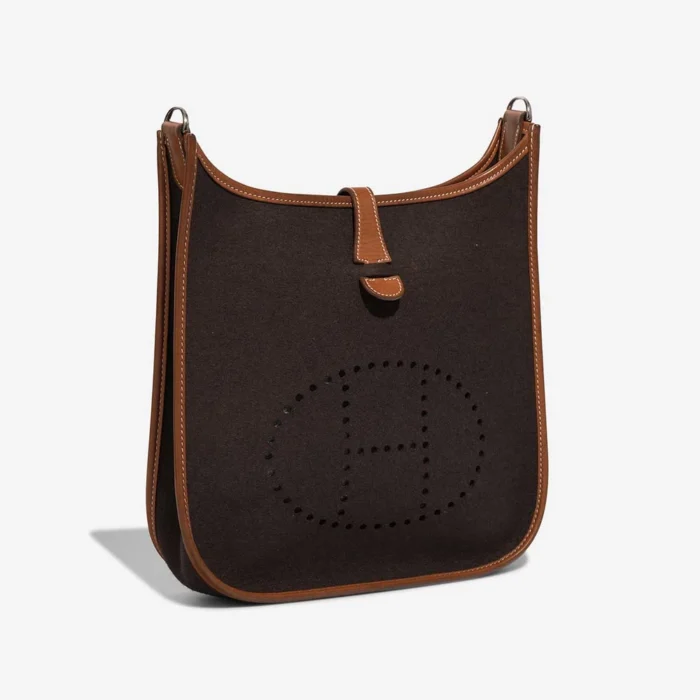 High-End Hermès Inspired Evelyne 29 Felt/Barenia ebene/Naturel PHW - Direct Luxury Fashion - Image 5