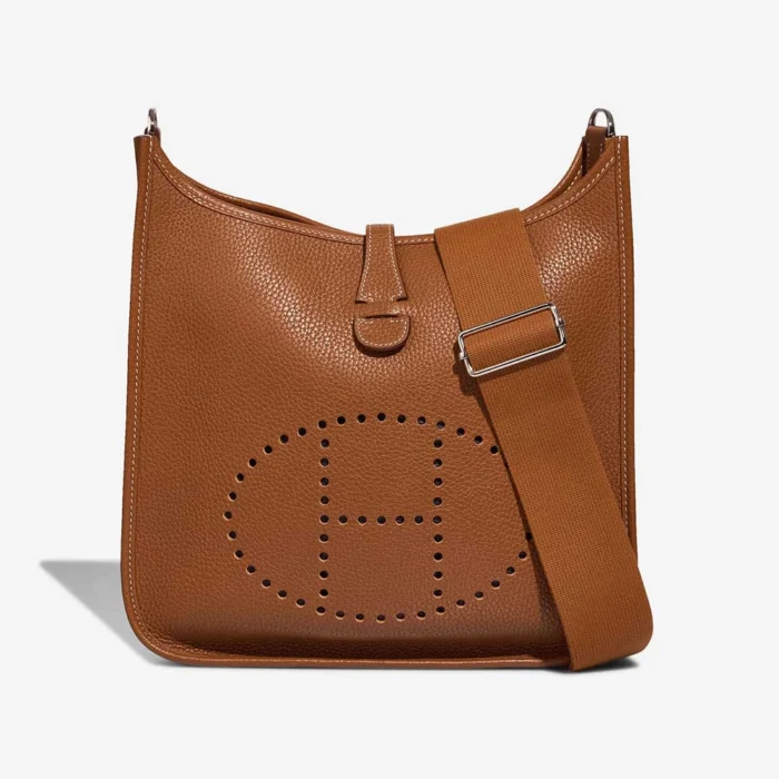 High-End Hermès Inspired Evelyne 29 Taurillon Clemence Gold PHW - Direct Luxury Fashion