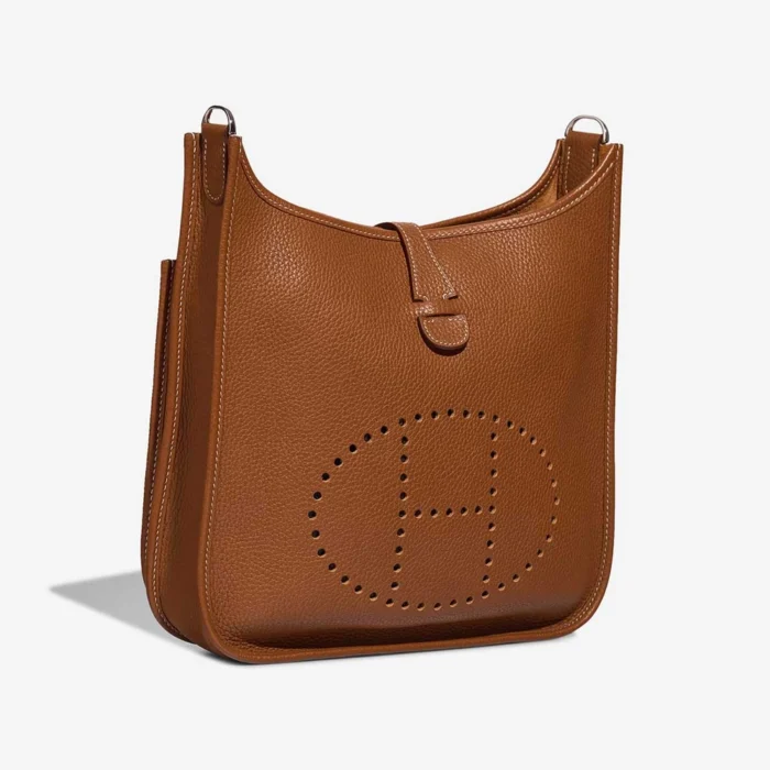 High-End Hermès Inspired Evelyne 29 Taurillon Clemence Gold PHW - Direct Luxury Fashion - Image 6
