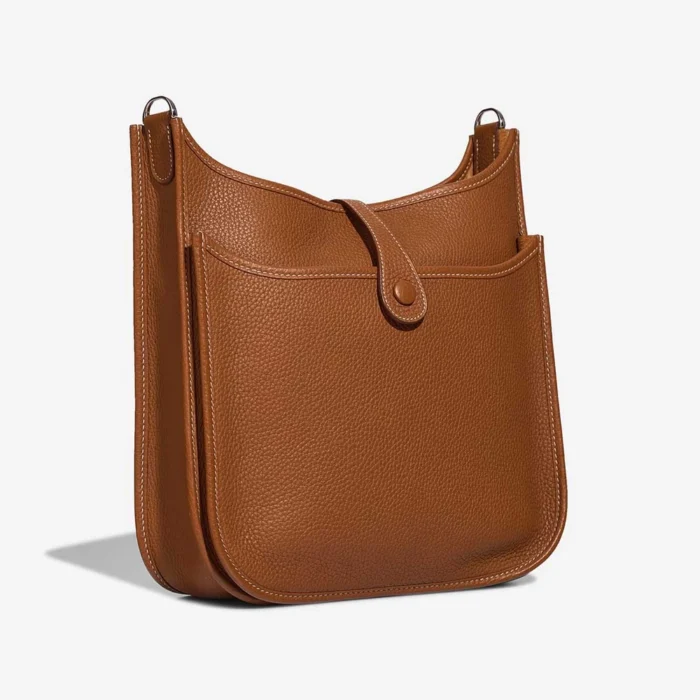 High-End Hermès Inspired Evelyne 29 Taurillon Clemence Gold PHW - Direct Luxury Fashion - Image 5