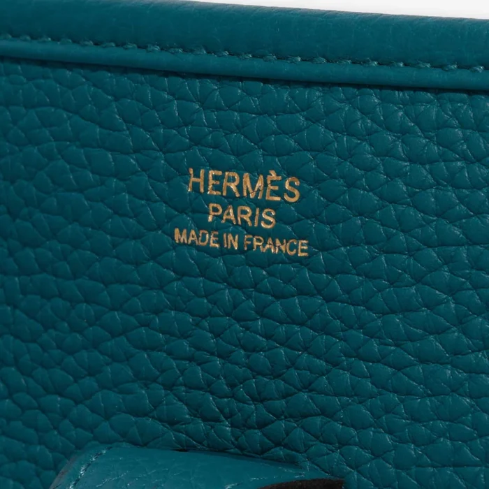 High-End Hermès Inspired Evelyne 29 Taurillon Clemence Vert Bosphore GHW - Direct Luxury Fashion - Image 6