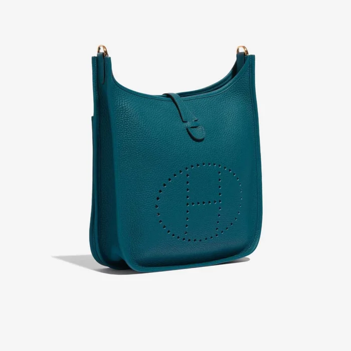 High-End Hermès Inspired Evelyne 29 Taurillon Clemence Vert Bosphore GHW - Direct Luxury Fashion - Image 4