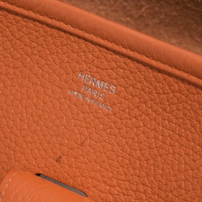 High-End Hermès Inspired Evelyne 33 Taurillon Clemence Orange H PHW - Direct Luxury Fashion - Image 6