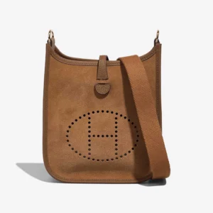 High-End Hermès Inspired Evelyne Grizzly 16 Doblis Suede Alezan/Chamois/Gold GHW - Direct Luxury Fashion