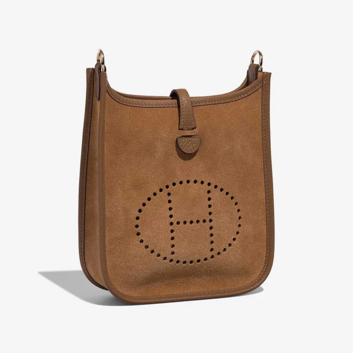 High-End Hermès Inspired Evelyne Grizzly 16 Doblis Suede Alezan/Chamois/Gold GHW - Direct Luxury Fashion - Image 5