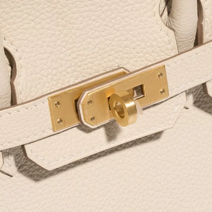 High-End Hermès Inspired HSS Birkin 25 Togo Craie/Rose Extreme GHW - Direct Luxury Fashion - Image 7