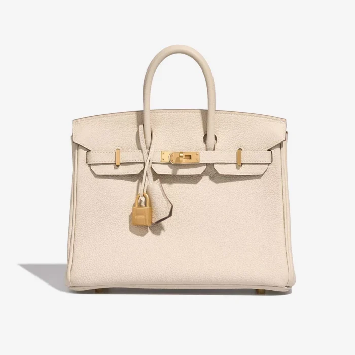High-End Hermès Inspired HSS Birkin 25 Craie/Rose Extreme GHW