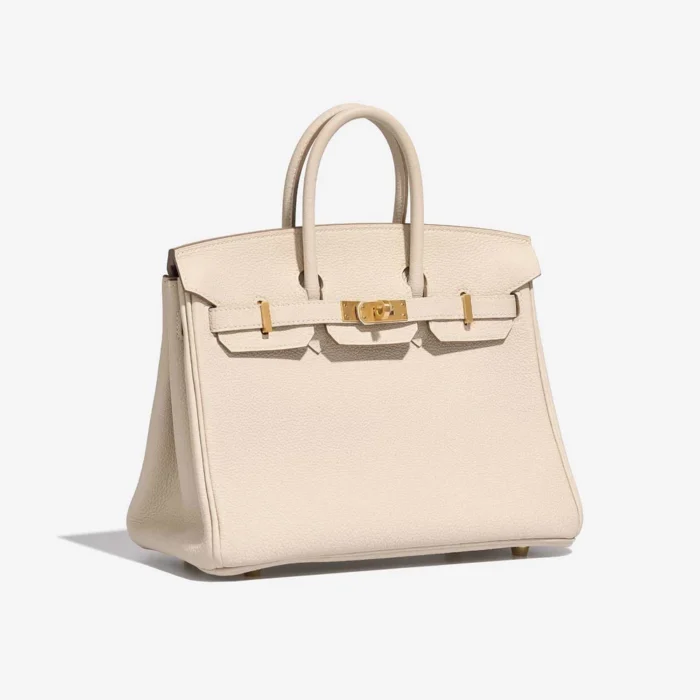 High-End Hermès Inspired HSS Birkin 25 Togo Craie/Rose Extreme GHW - Direct Luxury Fashion - Image 4