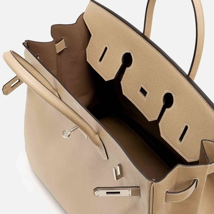 High-End Hermès Inspired HSS Birkin 35 Epsom Trench/Etoupe PHW - Direct Luxury Fashion - Image 4