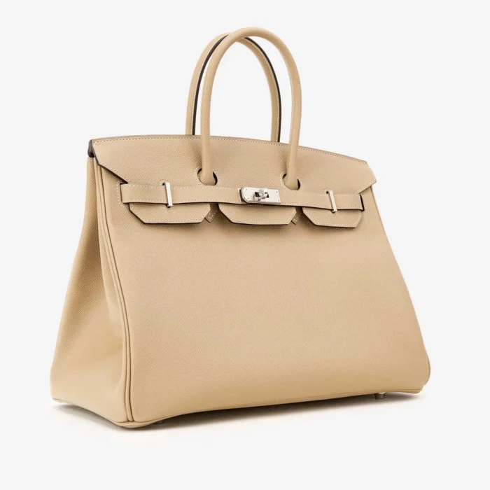 High-End Hermès Inspired HSS Birkin 35 Epsom Trench/Etoupe PHW - Direct Luxury Fashion - Image 3