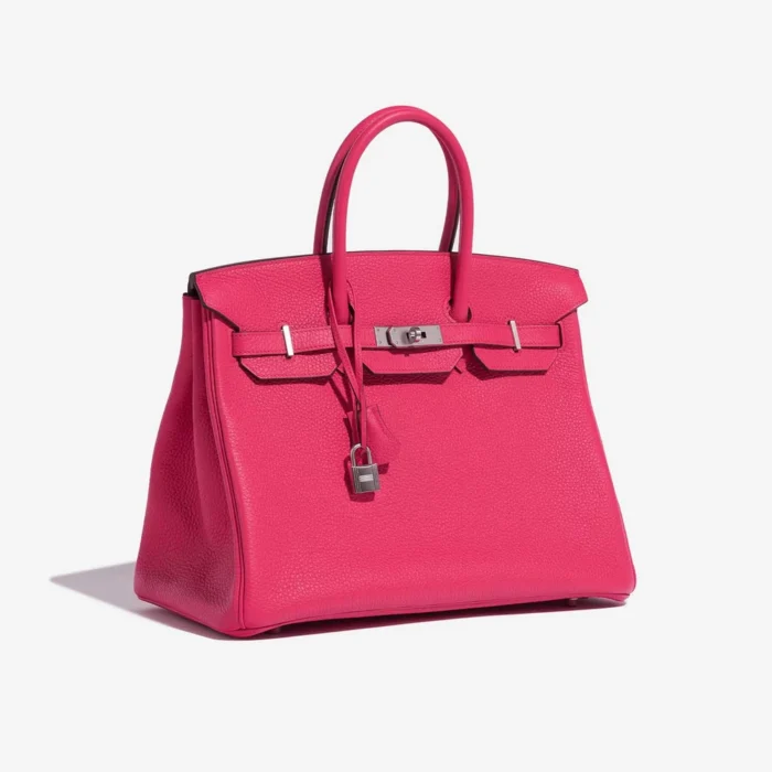 High-End Hermès Inspired HSS Birkin 35 Taurillon Clemence Rose Extreme/Rose Pourpre PHW - Direct Luxury Fashion - Image 4