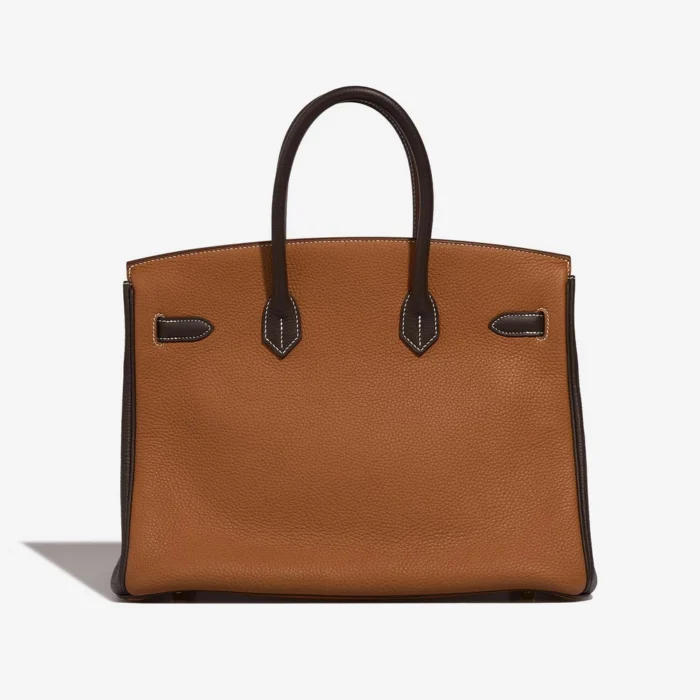 High-End Hermès Inspired HSS Birkin 35 Togo Gold/Chocolate GHW - Direct Luxury Fashion - Image 2