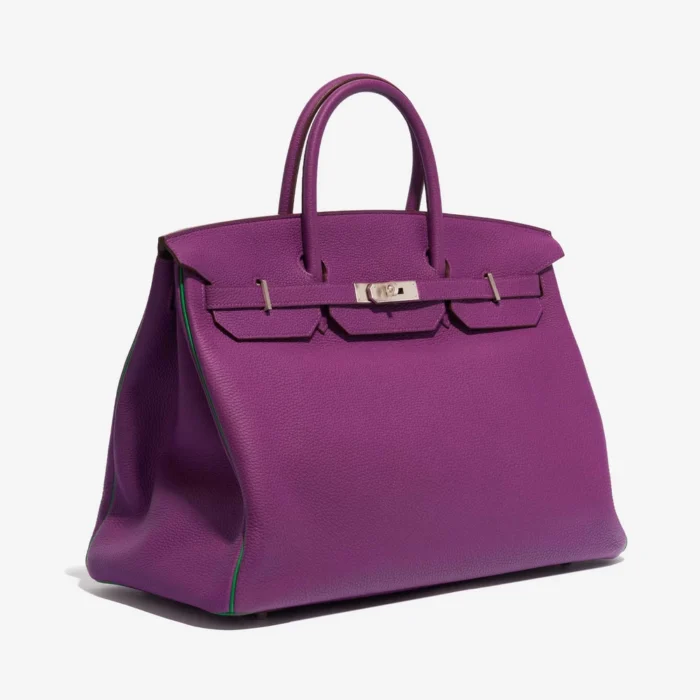 High-End Hermès Inspired HSS Birkin 40 Togo Anemone/Bamboo PHW - Direct Luxury Fashion - Image 4