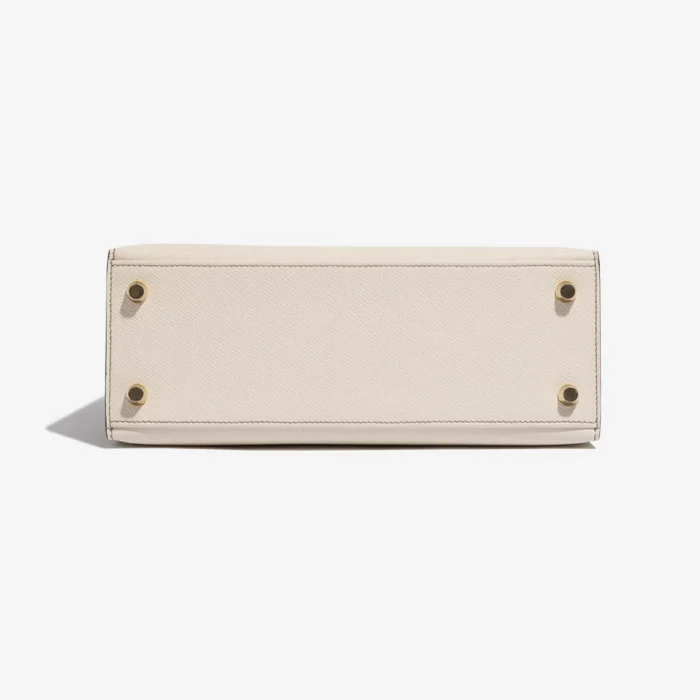 High-End Hermès Inspired HSS Kelly 25 Epsom Craie/Gris Asphalte GHW - Direct Luxury Fashion - Image 3