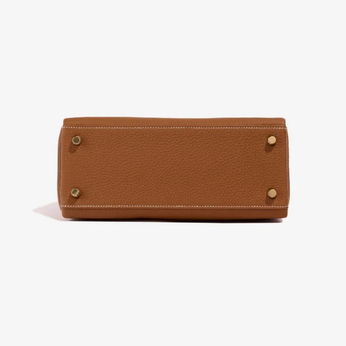 High-End Hermès Inspired HSS Kelly 25 Togo Gold/Pearl Grey GHW - Direct Luxury Fashion - Image 3