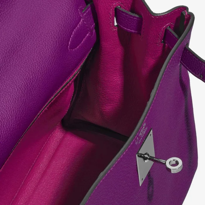 High-End Hermès Inspired HSS Kelly 28 Togo Anemone/Rose Pourpre PHW - Direct Luxury Fashion - Image 5