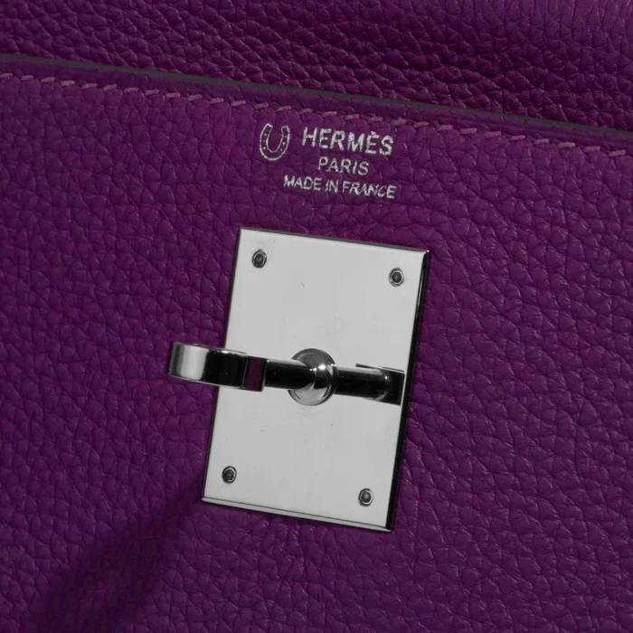 High-End Hermès Inspired HSS Kelly 28 Togo Anemone/Rose Pourpre PHW - Direct Luxury Fashion - Image 6