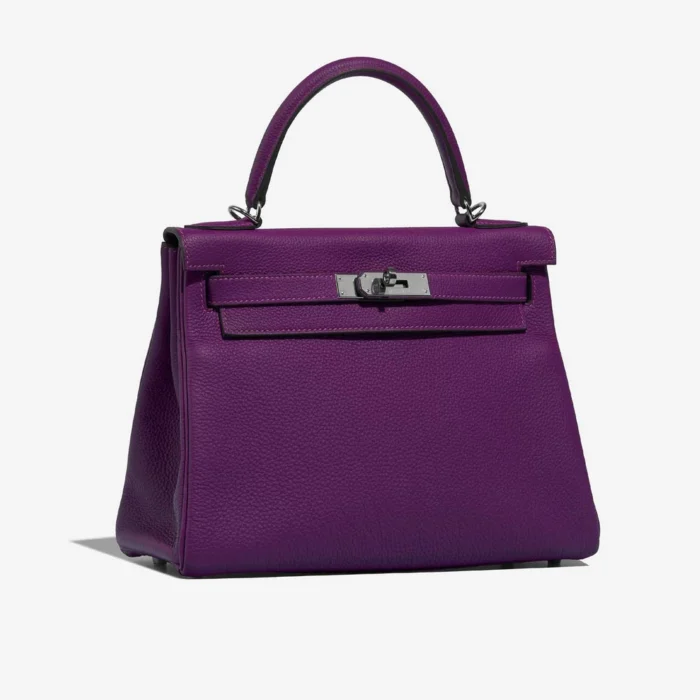 High-End Hermès Inspired HSS Kelly 28 Togo Anemone/Rose Pourpre PHW - Direct Luxury Fashion - Image 4