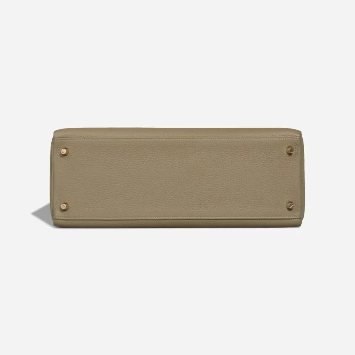 High-End Hermès Inspired HSS Kelly 35 Clemence Sauge/Gris Pale GHW - Direct Luxury Fashion - Image 3