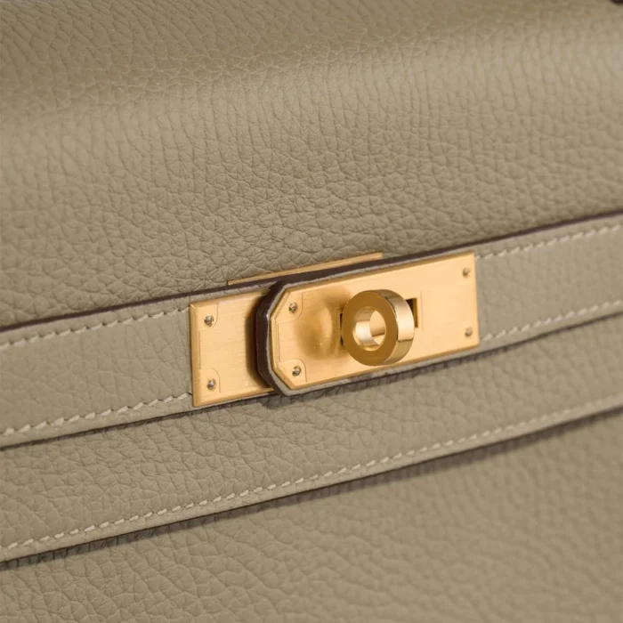 High-End Hermès Inspired HSS Kelly 35 Clemence Sauge/Gris Pale GHW - Direct Luxury Fashion - Image 7
