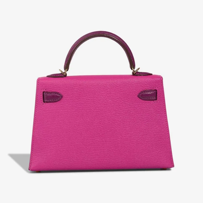 High-End Hermès Inspired HSS Mini Kelly Chevre Mysore Magnolia/Ultraviolet GHW - Direct Luxury Fashion - Image 3
