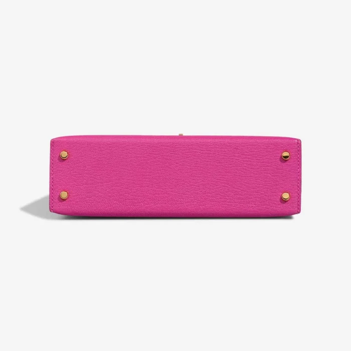 High-End Hermès Inspired HSS Mini Kelly Chevre Mysore Magnolia/Ultraviolet GHW - Direct Luxury Fashion - Image 4