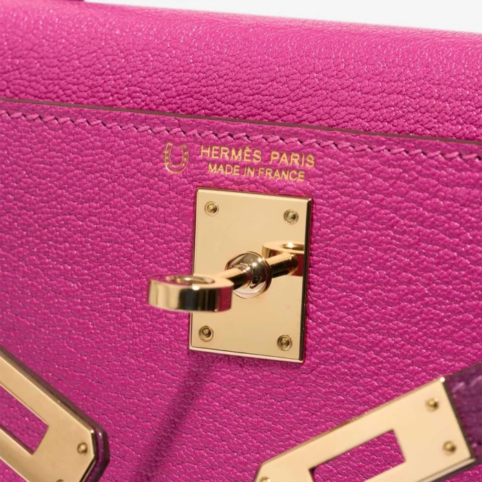 High-End Hermès Inspired HSS Mini Kelly Chevre Mysore Magnolia/Ultraviolet GHW - Direct Luxury Fashion - Image 2