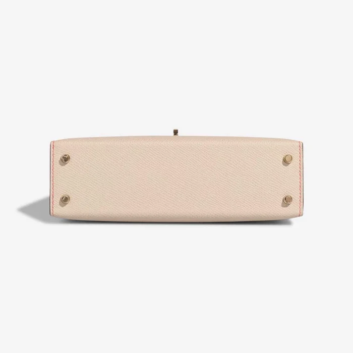 High-End Hermès Inspired HSS Mini Kelly Epsom Nata/Rose Azalee PBHW - Direct Luxury Fashion - Image 3