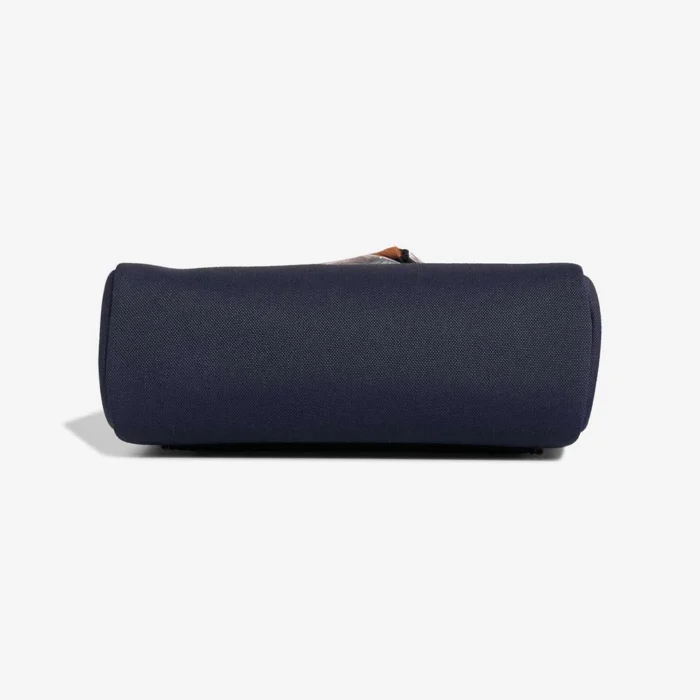 High-End Hermès Inspired Herbag 31 Toile/Vache Hunter Bleu Marine/Naturel PHW - Direct Luxury Fashion - Image 3