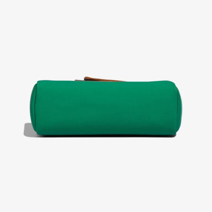 High-End Hermès Inspired Herbag 31 Toile/Vache Hunter Menthe/Bleu Azteque/Naturel PHW - Direct Luxury Fashion - Image 3