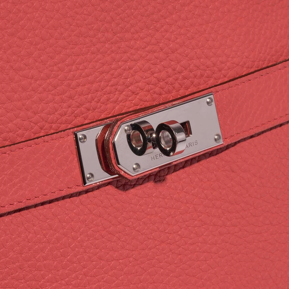 High-End Hermès Inspired Jypsiere 34 Taurillon Clemence Rouge Pivoine PHW - Direct Luxury Fashion - Image 7