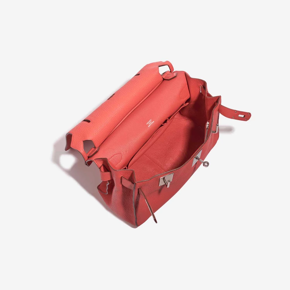 High-End Hermès Inspired Jypsiere 34 Taurillon Clemence Rouge Pivoine PHW - Direct Luxury Fashion - Image 6