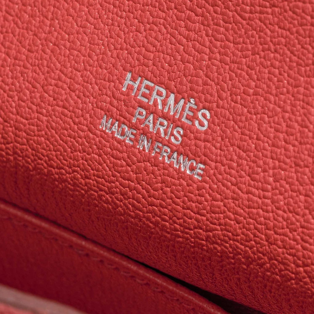 High-End Hermès Inspired Jypsiere 34 Taurillon Clemence Rouge Pivoine PHW - Direct Luxury Fashion - Image 2
