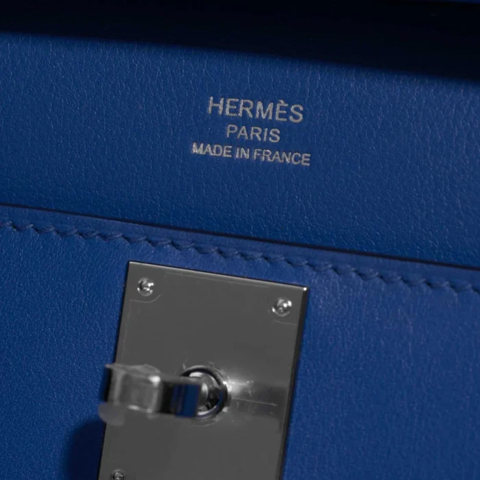 High-End Hermès Inspired Jypsière Mini Swift Blue de France PHW - Direct Luxury Fashion - Image 2