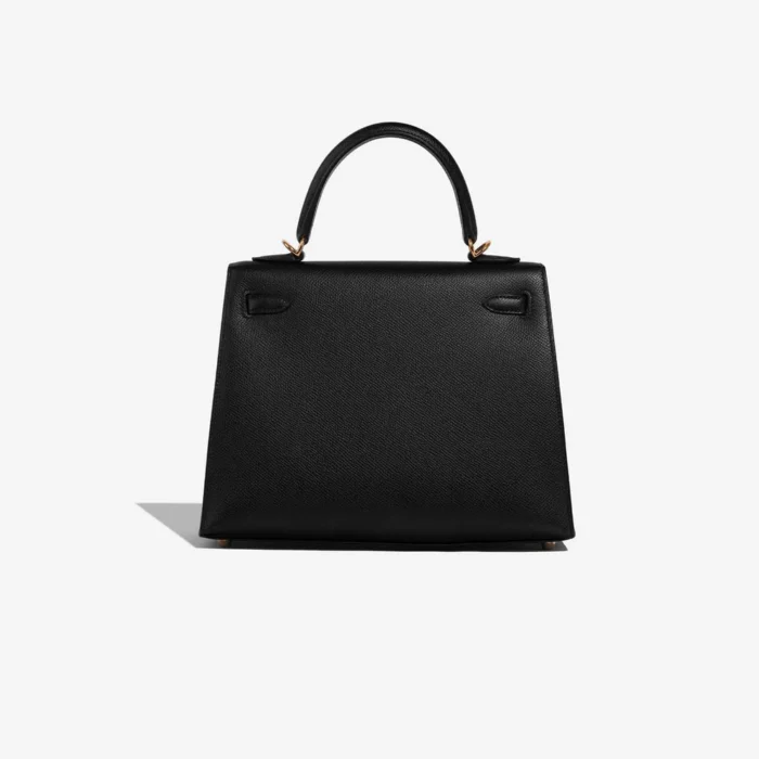 High-End Hermès Inspired Kelly 25 Epsom Black GHW - Direct Luxury Fashion - Image 2