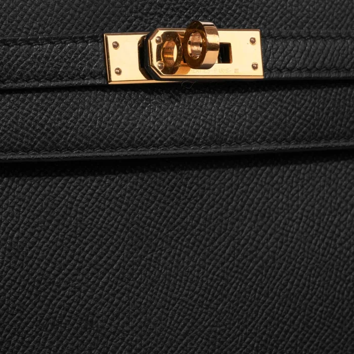 High-End Hermès Inspired Kelly 25 Epsom Black GHW - Direct Luxury Fashion - Image 7