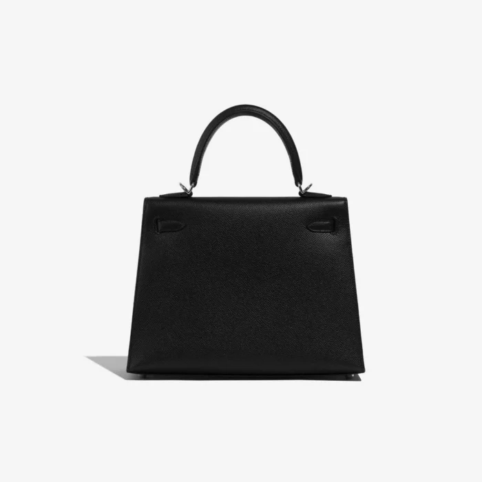 High-End Hermès Inspired Kelly 25 Epsom Black PHW - Direct Luxury Fashion - Image 2