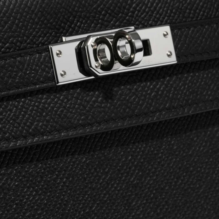 High-End Hermès Inspired Kelly 25 Epsom Black PHW - Direct Luxury Fashion - Image 7