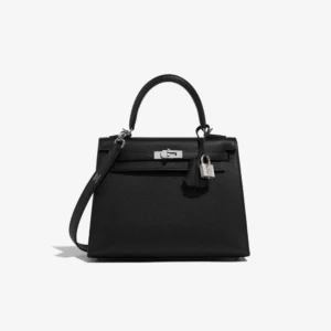 High-End Hermès Inspired Kelly 25 Epsom Black PHW | Direct Luxury