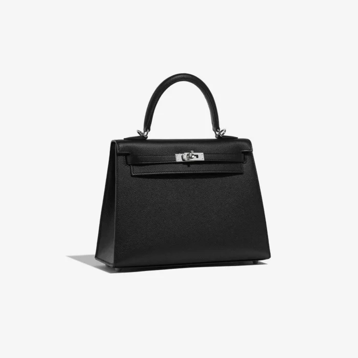 High-End Hermès Inspired Kelly 25 Epsom Black PHW - Direct Luxury Fashion - Image 4
