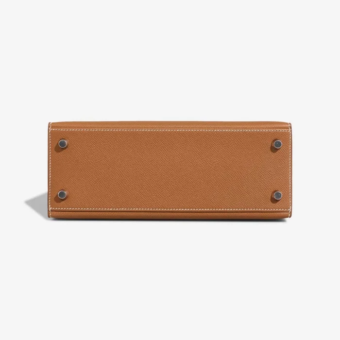 High-End Hermès Inspired Kelly 25 Epsom Gold PHW - Direct Luxury Fashion - Image 3