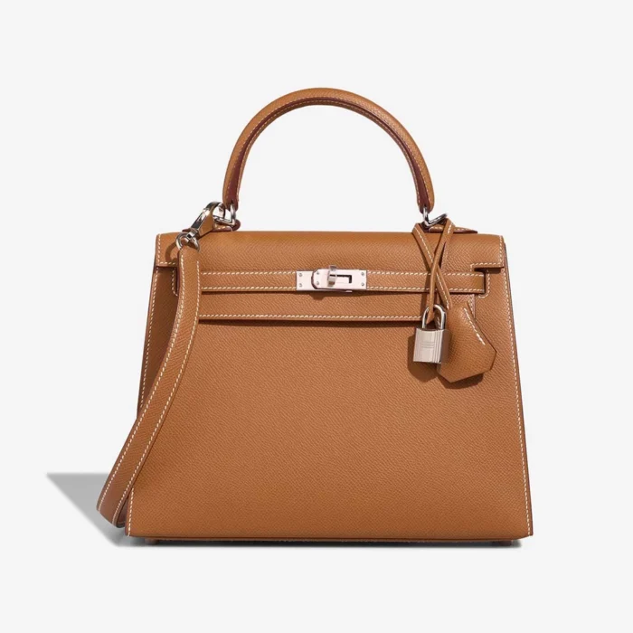 High-End Hermès Inspired Kelly 25 Epsom Gold PHW - Direct Luxury Fashion
