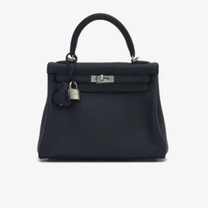 High-End Hermès Inspired Kelly 25 Swift Bleu Indigo PHW - Direct Luxury Fashion