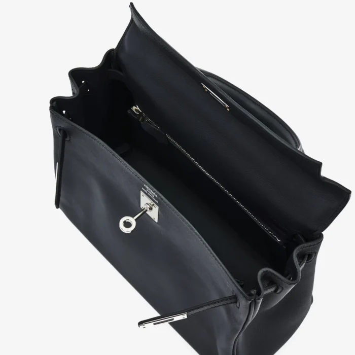 High-End Hermès Inspired Kelly 25 Swift Bleu Indigo PHW - Direct Luxury Fashion - Image 5