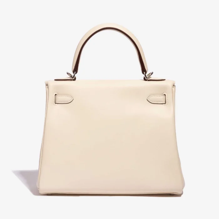 High-End Hermès Inspired Kelly 25 Swift Nata In & Out PHW - Direct Luxury Fashion - Image 2