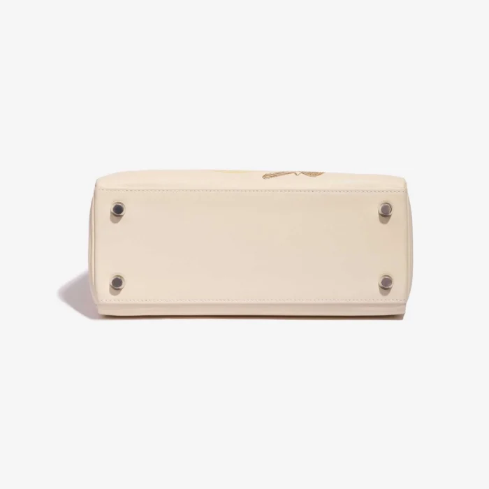 High-End Hermès Inspired Kelly 25 Swift Nata In & Out PHW - Direct Luxury Fashion - Image 3