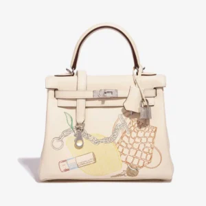 High-End Hermès Inspired Kelly 25 Swift Nata PHW | Direct Luxury
