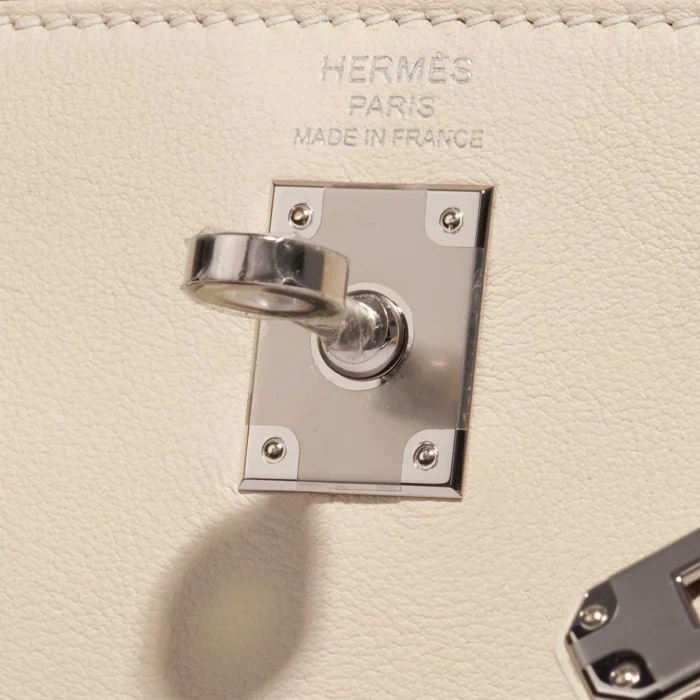 High-End Hermès Inspired Kelly 25 Swift Nata In & Out PHW - Direct Luxury Fashion - Image 6